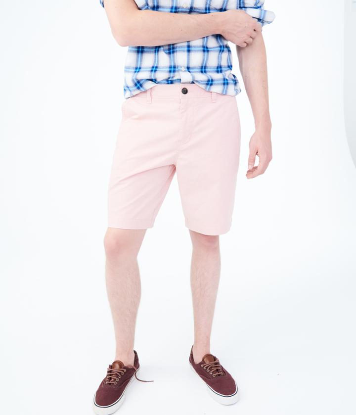 Aeropostale Aeropostale Classic Flat-front Reflex Shorts - Ballet Pink, 27