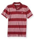 Aeropostale Aeropostale A87 Blocky Stripe Jersey Polo - Painted Plum, Xsmall