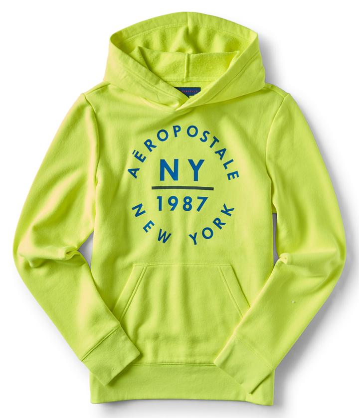 Aeropostale Aeropostale Ny 1987 Pullover Hoodie - Yellow, Xsmall