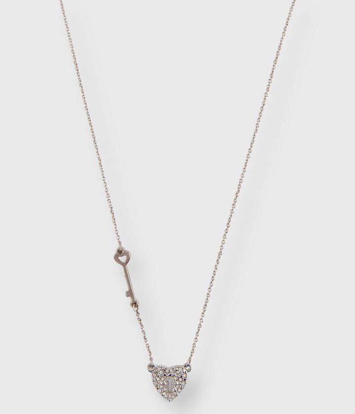 Aeropostale Aeropostale Key To My Heart Short-strand Necklace - Silver