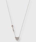 Aeropostale Aeropostale Key To My Heart Short-strand Necklace - Silver