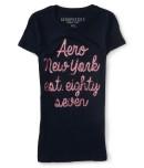 Aeropostale Aero New York Glitter Graphic T