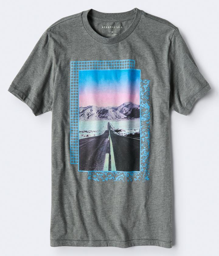 Aeropostale Aeropostale Desert Drivin' Graphic Tee - Medium Grey, Xsmall