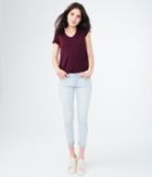 Aeropostale Aeropostale Seriously Soft Solid V-neck Tee - Dark Purple, Xsmall