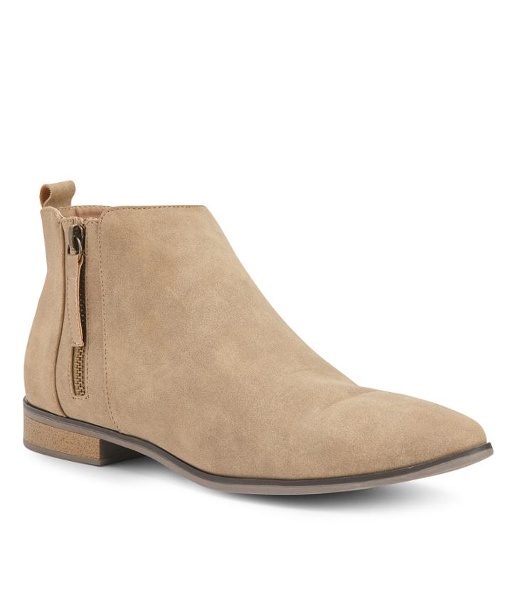 Aeropostale Aeropostale Faux Suede Ankle Bootie - Tan, 6
