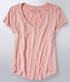 Aeropostale Aeropostale Seriously Soft Solid V-neck Tee - Light Ping, Small