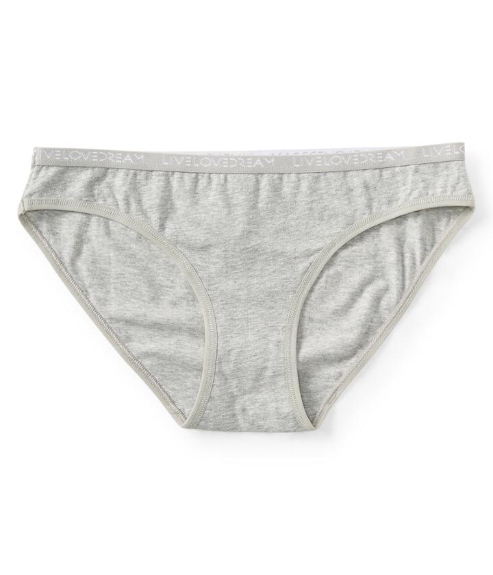 Aeropostale Aeropostale Solid Logo Bikini - Light Heather Grey, Small
