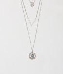 Aeropostale Geo Pendant Layered Short-strand Necklace