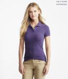 Aeropostale Aeropostale Solid Uniform Pique Polo - Midnight Purple, Xsmall