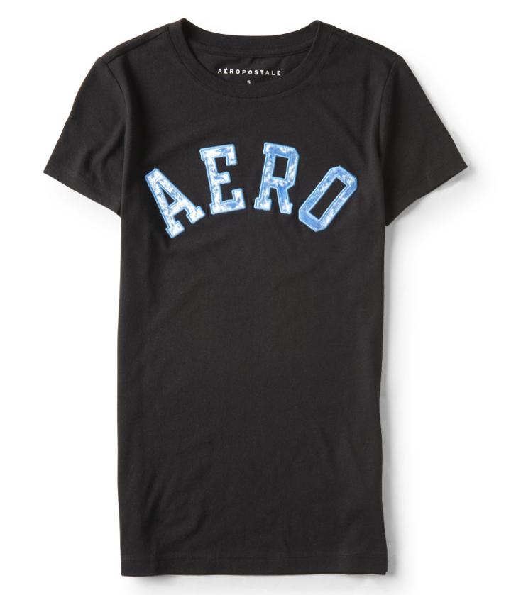 Aeropostale Aeropostale Velvet Aero Graphic Tee - Black, Xsmall
