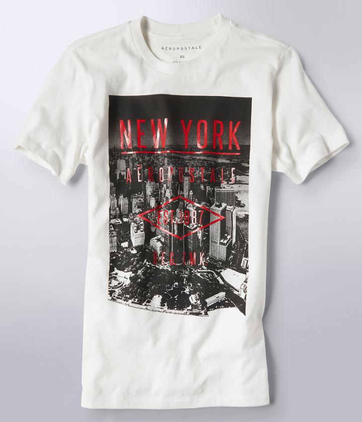 Aeropostale Aeropostale New York Est. 1987 Graphic Tee - Bleach, Xsmall