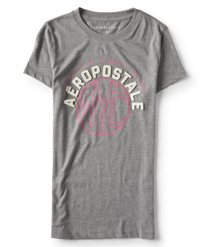 Aeropostale Aropostale Nyc Circle Graphic Tee - Medium Heather Grey, Xsmall
