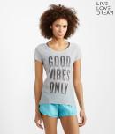 Aeropostale Lld Good Vibes Slub Woven Tee