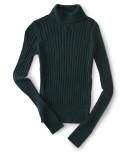 Aeropostale Solid Ribbed Turtleneck Sweater