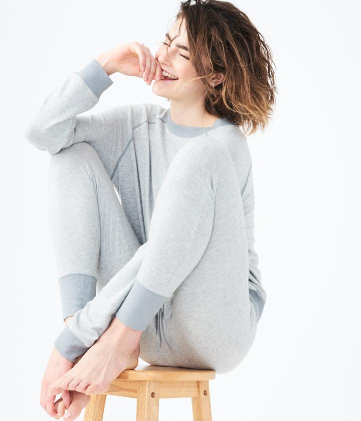 Aeropostale Aeropostale Lld Fuzzy Sleep Sweatshirt - Light Heather Grey, Xsmall