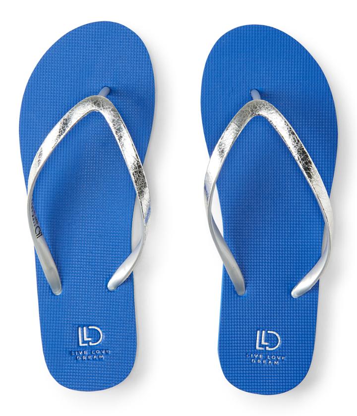 Aeropostale Aeropostale Lld Crackled Solid Flip-flop - Blue, 6