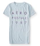 Aeropostale Aeropostale 1987 Graphic Tee - Grey Blue, Xsmall