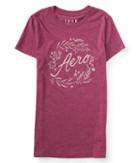 Aeropostale Aeropostale Free State Aero Wreath Graphic Tee - Purple, Xsmall
