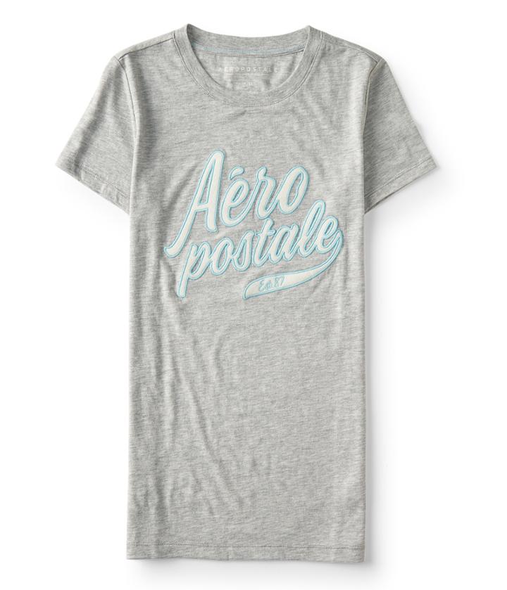 Aeropostale Aeropostale Script Graphic Tee - Light Heather Grey, Xsmall