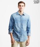 Aeropostale Cape Juby Long Sleeve Chambray Button Down