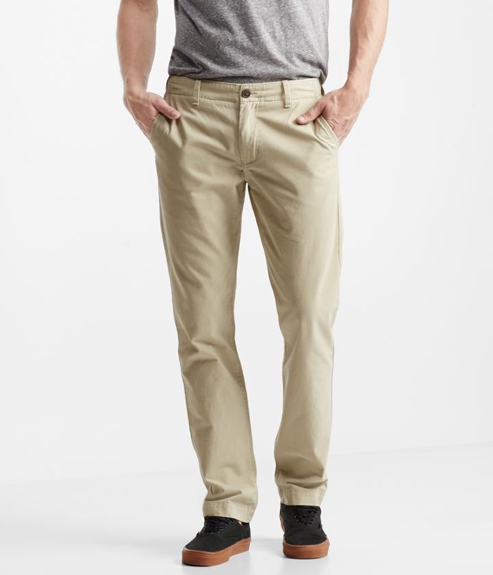 Aeropostale Aeropostale Solid Slim-straight Flat-front Chinos - Tan, 27x28