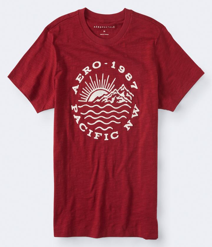 Aeropostale Aeropostale Aero Pacific Nw Graphic Tee - Dark Red, Small