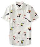 Aeropostale Short-sleeve Toucan Woven Shirt