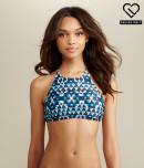 Aeropostale Lld Tie-dye Geometric Hi-neck Halter Top