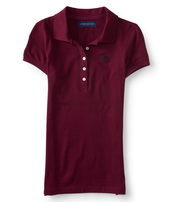 Aeropostale Aeropostale A87 Pique Polo - Dark Purple, Xsmall