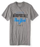 Aeropostale Aeropostale Aero New York Script Logo Graphic Tee - Medium Grey, Xsmall