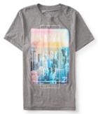 Aeropostale Aeropostale Nyc Color Photo Graphic Tee - Medium Grey, Large