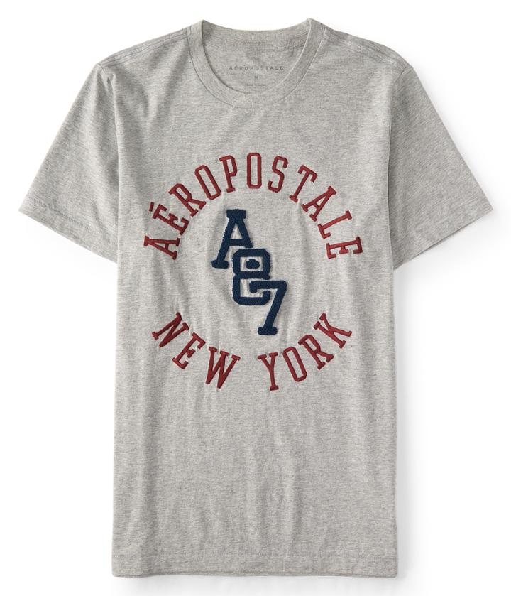 Aeropostale Aeropostale A87 New York Graphic Tee - Light Heather Grey, Xsmall