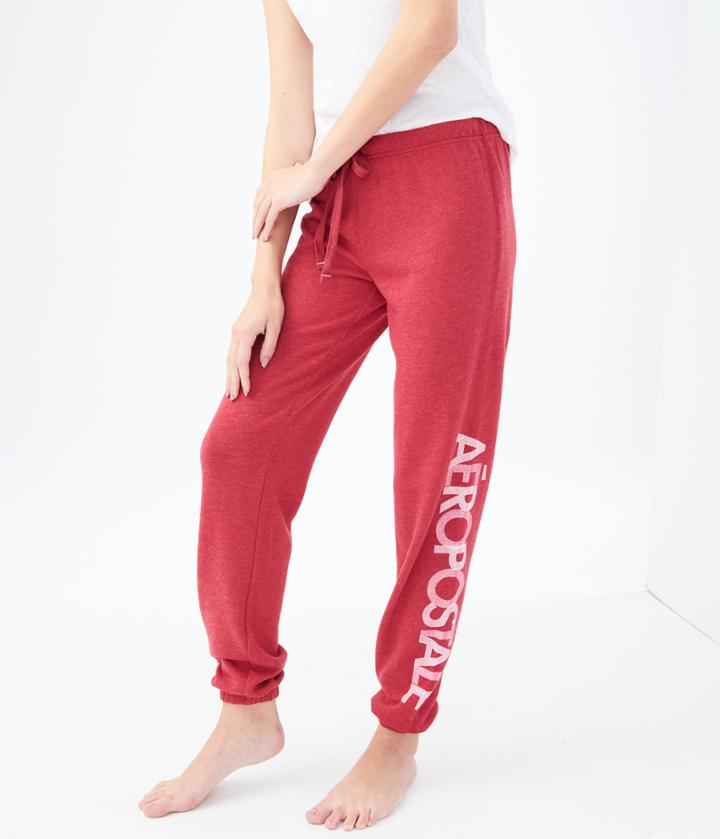 Aeropostale Aeropostale Stacked Logo Classic Cinch Sweatpants - Red Robin, Xsmall
