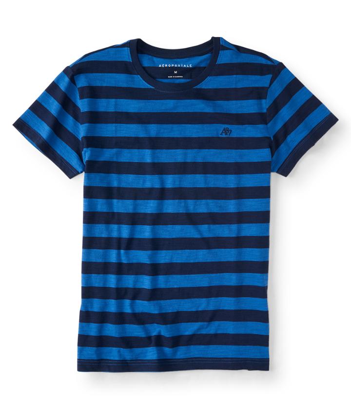 Aeropostale Aeropostale A87 Bar Stripe Tee - Royal Blue, Xsmall