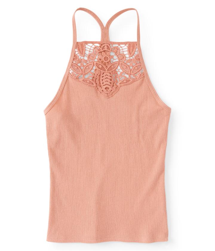 Aeropostale Aeropostale Crocheted High-neck Tank - Pink, Xsmall