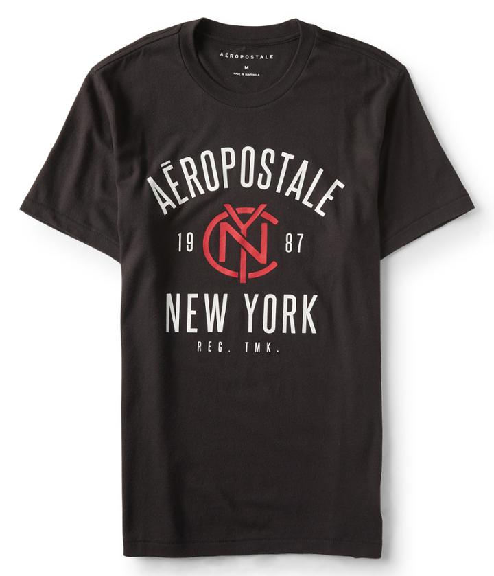 Aeropostale Aeropostale 19nyc87 Graphic Tee - Black, Xsmall