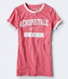 Aeropostale Aeropostale 1987 Ringer Graphic Tee - Pink, Small
