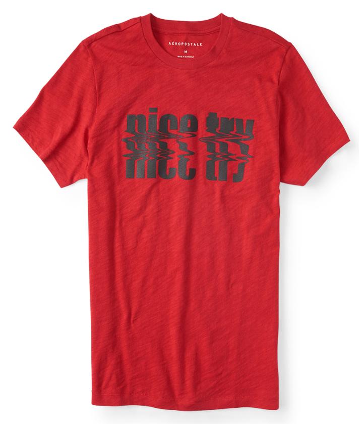 Aeropostale Aeropostale Nice Try Graphic Tee - Red, Xsmall