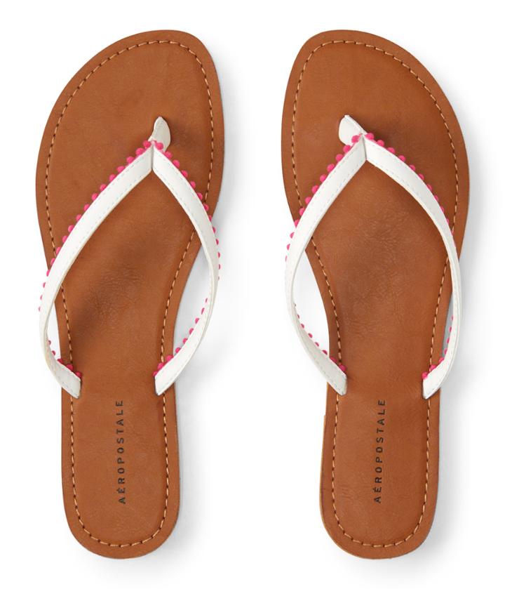Aeropostale Aeropostale Mini Pom Flip-flop - Pink, 6