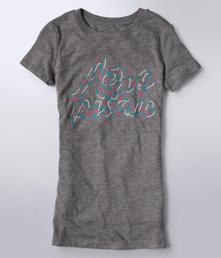 Aeropostale Embroidered Aeropostale Graphic Tee - Medium Grey, Xsmall