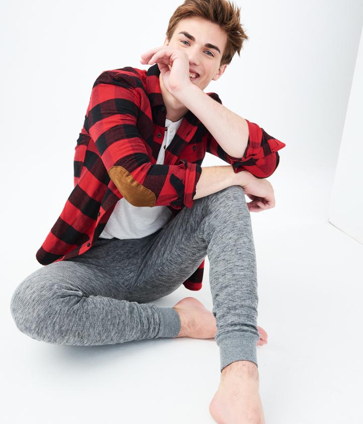 Aeropostale Aeropostale Logo Thermal Long Johns - Dark Grey, Small