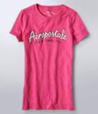 Aeropostale Embroidered Aeropostale Graphic Tee - Purple, Xsmall