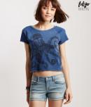 Aeropostale Tokyo Darling Short Sleeve Octopus Raglan Sweatshirt