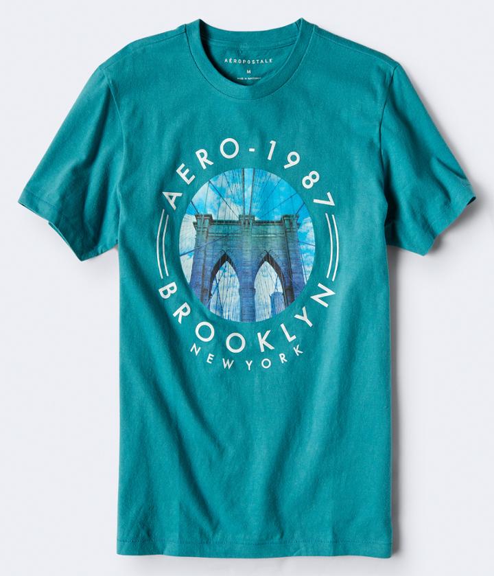 Aeropostale Aeropostale Aero Brooklyn Graphic Tee - Blue, Small