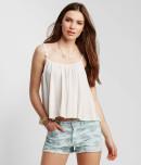Aeropostale Solid-daisy Strap Swing Tank