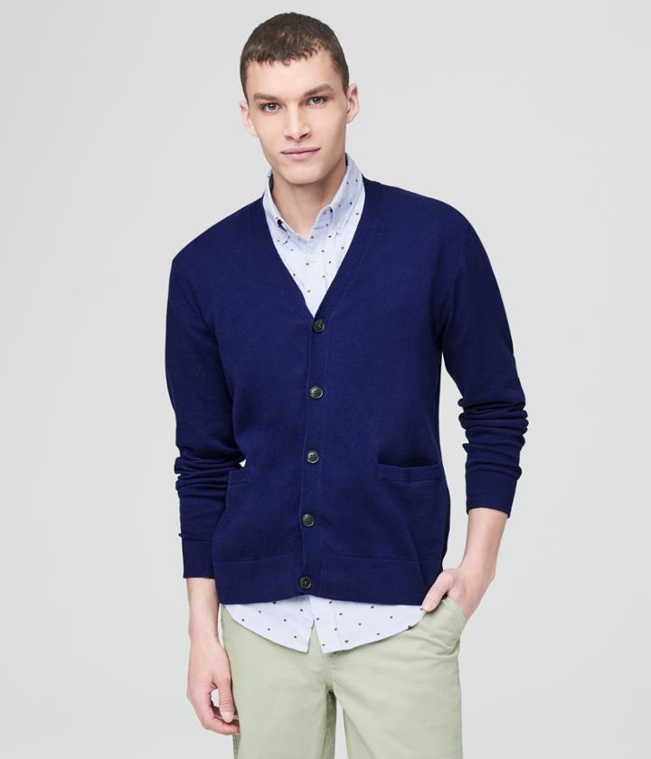 Aeropostale Aeropostale Solid Knit Uniform Cardigan - Navy Night, Xsmall