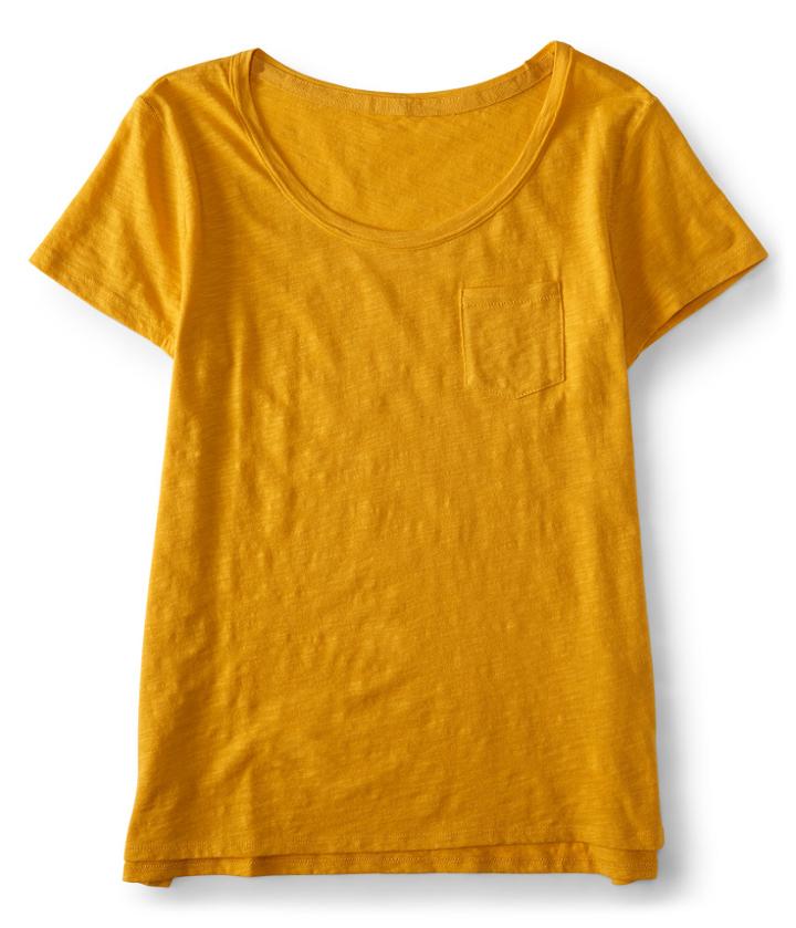 Aeropostale Aeropostale Solid Cambridge Tee - Dark Yellow, Xsmall