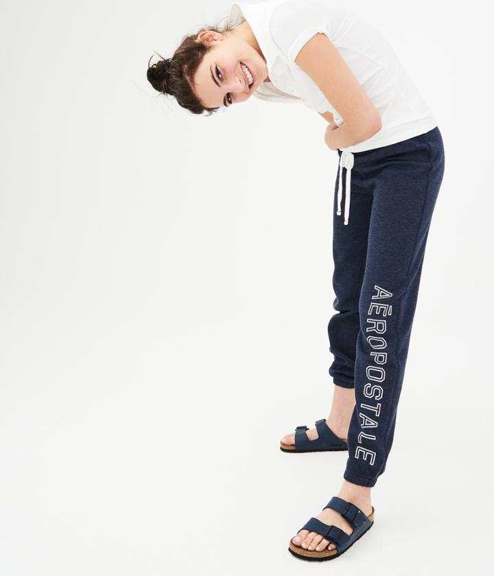 Aeropostale Aeropostale Block Logo Classic Cinch Sweatpants - Navy, Xsmall