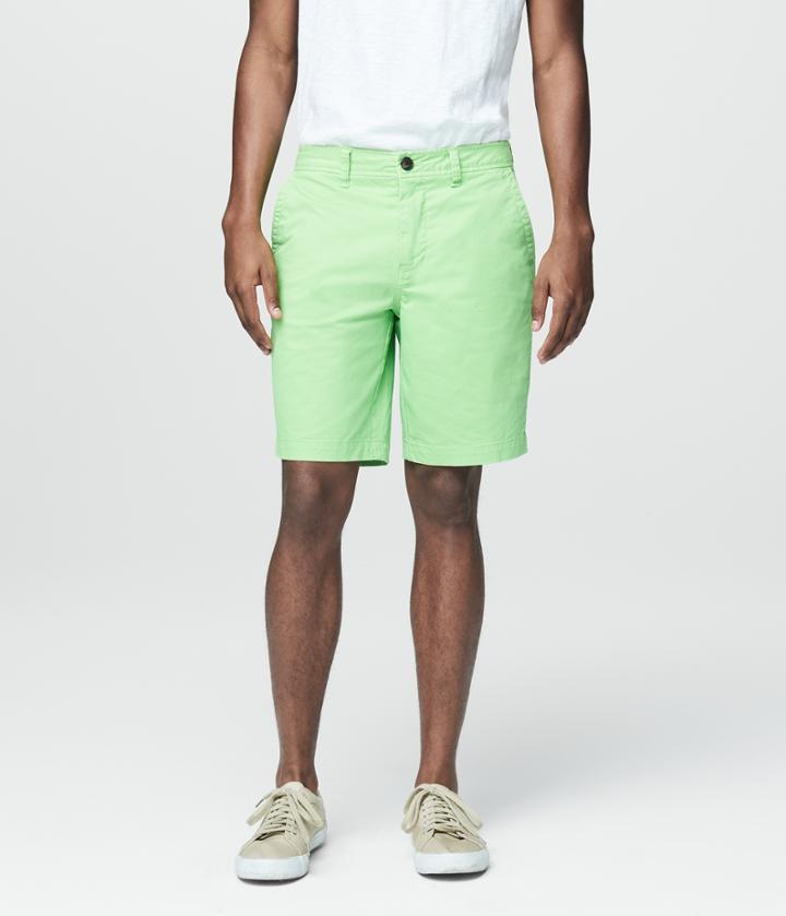 Aeropostale Aeropostale Classic Reflex Flat-front Shorts - Lime Green, 38