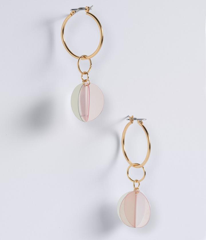 Aeropostale Aeropostale Folded Circle Hoop Earrings - Gold